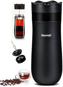 Cafetera Portátil de Viaje de Prensa Francesa, Sistema de Portátil Francés Prensa Cafetera, Prensa de Café Caliente/frío con Filtro único, Botella de Camping Al Aire