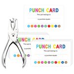 OUNENO 200 Pack Reward Punch Cards Behavior Incentive Awards for Kids Students Teachers Classroom Business Loyalty