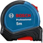 Bosch Professional 5 m Tape Measure (one-Handed Operation, Belt clamp, Magnetic Hook, 2 Stop Buttons, 27 mm Nylon Steel Tape, incl. Blister) - Amazon Exclusive Set