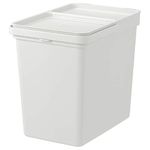 Ikea TSSP Bin with lid, Light grey22 l (6 Gallon)(Plastic, Pull-Out)