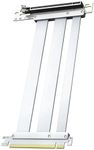 JEYI PCIe 5.0 Riser Cable, GPU Vertical Mount Extension Cable, High-Speed 64GT/s 128GB/s Bandwidth,Back Compatible with PCIE 4.0/3.0, for RTX5090/RX8900 GPU Graphics Card, White(200MM/ 20cm/ 0.65ft)