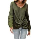 Plus Size Womens Pullover Sweater V