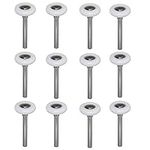 Eagles Nylon Garage Door Roller Steel 2" Garage Roller Rotate Quite Garage Door Hardware Accessories, 4" Stem 12 Pack