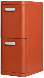 Caraway 2-Drawer Recycling Bin - Stainless Steel Dual Compartment Recycling Trash Can with Smooth-Glide Drawers and Quick-Toss Hatch - Clay