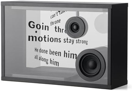 Arktronic Transparent Bluetooth Speaker, Dynamic Hovering Lyrics, Compatible with Spotify, Apple Music, Multiple Sound Effects, White Noise and Clock Options, Suit for House Warming Gifts, Party, Home