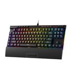 Redragon K587 TKL RGB Mechanical Gaming Keyboard, 9 Dedicated Macro Keys, Convenient Media Control w/Detachable Wrist Rest, Linear Red Switches