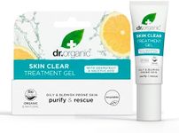 Dr Organic Skin Clear 5 in 1 Treatment Gel, Minimise Spots & Reduce Redness, Salicylic Acid, Oily Skin, Natural, Vegan, Cruelty-Free, Paraben & SLS-Free, Organic, 10ml, Packaging may vary