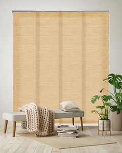 GoDear Design Adjustable Vertical Blinds, Sliding Door Blinds, Window Blinds & Shades, Closet Doors, Room Dividers, Extendable Track from 45.8" to 86" W, Trimmable Panel Curtains Up to 96", Twist Roll