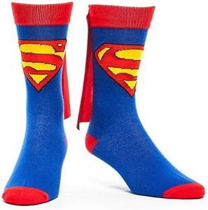 DC Comics Cape Crew Socks (Superman) Blue One Size