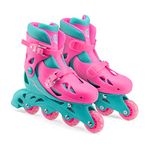 Xootz Inline Roller Skates | for Kids & Beginners, Adjustable 4 Wheel Skates, Durable Safe-Lock Straps, Multiple Colours