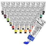 Paul Rubens Oil Paint, 40 Colors*50ml LargeTubes, Professional Oil Based Paint with High Saturation, Creamy Texture, and Consistency,Oil Paint Supplies for Artists, Students, Beginners