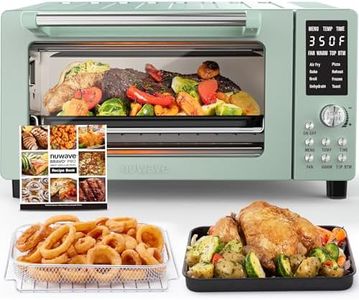 Nuwave Bravo Pro Smart Air Fryer Toaster Oven Combo, Airfryer Convection Oven Countertop, 12-in-1 Functions with Quicker & Even Crisp Technology, 1800W, 50-450°F, PFAS-Free, 21QT, Mint