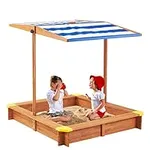 Kids Sandbox with Cover, 46" Wooden