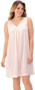 Vanity Fair Women's Coloratura Sleepwear Short Gown 30107, Pink Champagne, Large