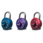 Master Lock Padlock, Standard Dial Combination Lock, 1-7/8 in. Wide, Assorted Colors, 1530DCM