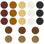 VIWIEU PVC Cover Caps Adhesive Screw Hole Stickers 378 PCS for Wall Vinyl Wood Furniture Repairing, 7 Colors Waterproof Plastic Cover for Cabinets Bookcase Desk Countersunk Screws Cam Lock