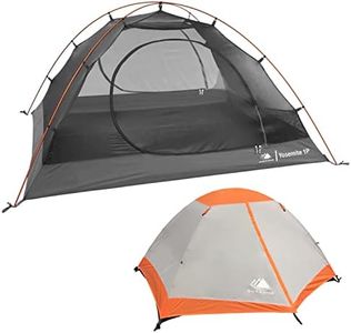 Hyke & Byke Yosemite 1 Person Backpacking Tent with Footprint - Lightweight Two Door Ultralight Dome Camping Tent (1P - Orange)