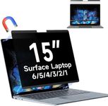 Magnetic Privacy Screen 15 Inch for Microsoft Surface Laptop 6/5/4/3/2/1, Removable Privacy Filter Anti Glare Blue Light Security Screen Protector for Surface Laptop 15"