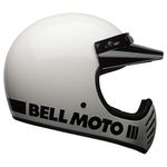 Bell Unisex-Adult Full Face Street Helmet (Classic White, Large) (Moto 3 D.O.T certified)