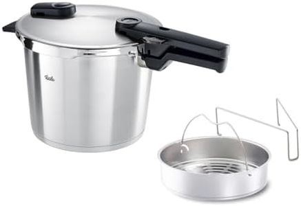 Fissler Vitaquick Premium/Schnellkochtopf (6 L, Ø 22 cm) m. Einsatz, Edelstahl-Dampfkochtopf, 2-Garstufen, Made in Germany - Induktion