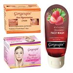 GORGESQIN Anti Pigmentation Cream 10g - Removes pigmentation from 7 days, Fairness Day Cream 22g, Strawberry Face Wash 60 ml