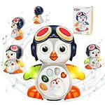 Baby Musical Toys for 6-12 Months - Babies Crawling Toys with Music and Lights Sound Interactive Penguin Toddlers 1 Year Old Gifts Girl Boy