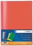 HERMA Clear Exercise Book Cover A4, made of wipeable and sturdy plastic, slip on cover jackets for school, pack of 10, assorted colours,19992