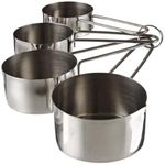 Dynore Set of 4 Measuring Cup with Wire Handle (Stainless Steel)