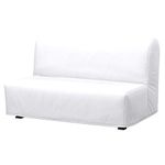 Soferia Replacement Compatible Cover for Lycksele 2-Seat Sofa-Bed, fabric Eco Leather White