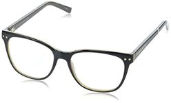 Kate Spade New York Women's Kate Spade Female Optical Style Joyanne Rectangular Reading Glasses, Black/Demo Lens, 52mm, 16mm + 2.5