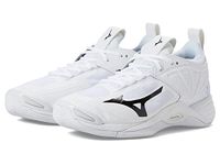 Mizuno Women's Wave Momentum 2 Volleyball Shoe, White/Black, 8 UK