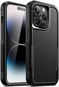 JETech Case for iPhone 14 Pro 6.1-Inch, Heavy Duty Dual-Layer Rugged Protection, Shockproof Protective Tough Phone Cover with Matte Back (Black)