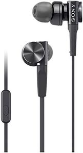 Sony SONY Earphone Heavy Bass Model MDR-XB75AP: with Canal-Type Remote Control Microphone Black MDR-XB75AP B