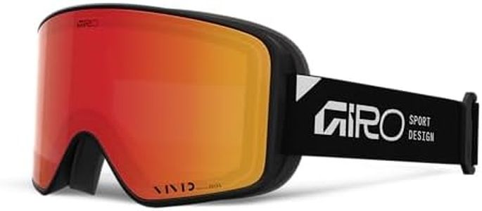 Giro Method Ski Goggles - Snowboard Goggles for Men, Women, Youth - Black Stacked - Vivid Ember & Vivid Infrared