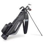 CHAMPKEY Premium Sunday Bag with Stand and Strap - Lightweight pitch & putt bag for driving range, par 3 and executive courses (Black)