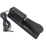 Sustain Pedal Univerdal for Keyboard with Polarity Switch for All Digital Pianos, Electronic Keyboards Midi Electronic keyboards Style Piano Foot Pedal (Black+Silver)