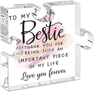 Bestie Gifts for Women Friendship - 0.6" Thickness Acrylic Puzzle & Gift Box,Gifts for Friends Female,Friend Gifts for Women Birthday,Bff Soul Sister Work Bestie Gifts for Women,Thankgiving Gifts