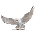 The Noble Collection Harry Potter Hedwig Owl Post Wall Décor - 14in (35cm) Hand-Painted Sculpture - Harry Potter Film Set Movie Props Wand - Gifts for Family, Friends & Harry Potter Fans