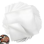 200 Pcs Butcher Paper, White Butcher Paper for Sublimation, 12 x 12 Inch Precut Square Wrapping for Sublimation Smoking Meats, Meats BBQ Grill and Heat Press