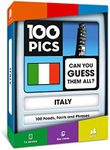 100 PICS Italy Quiz Game - Educational Travel Flash Card Games for Smart Kids (Learn Italian Food, Facts & Phrases Pack)