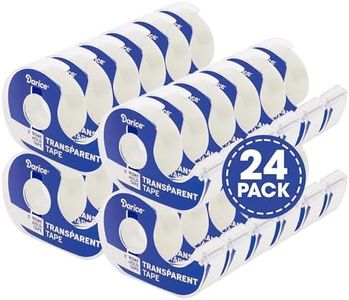 Darice Transparent Tape with Dispenser - 24 Pack Clear Tape, 0.7" x 36 Yds, 1-Inch Core, Smooth Cutting, Durable Adhesive for Office, Home, School, Arts & Crafts, and Gift Wrapping Tape