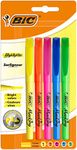 BIC Highlighter Pen, Highlighters Set Ideal for Home, Office and School, Assorted Colours, Pack of 5