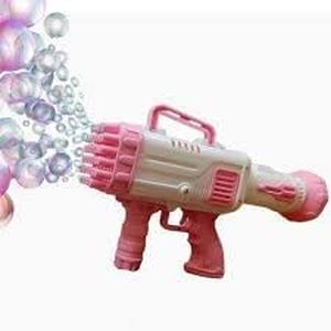 UMA Bubble Machine Gun Gatling with 32 Holes Super Blow for Kids with Free Solution (Included) | Colour Varies depending on Availability