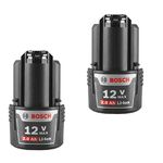 Bosch BAT414 Replacement (2 Pack) 12-Volt Max Lithium-Ion 2.0Ah High Capacity Battery # BAT414-2pk