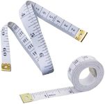 Body Measuring Tape, 2PCS White 60inch/150cm Soft Tape Measure for Body, Dual Sided Body Tape Measure for Sewing Tailor