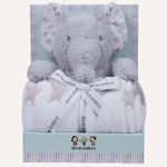 abracadabra Toy with Blanket Gift Set for Newborns & Infants, 0+ Years (Elle, Grey)