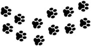 12 x Cat/Dog Paw Prints Vinyl Stickers decals, car, window, Black - Shelly Travers