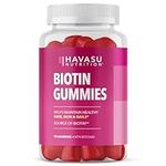 Biotin Gummies | 5000mcg | Ultimate Hair, Skin, & Nails Support for Women | Beauty Supplement for Faster Hair Growth | Strawberry Flavored Gummies with Coconut Oil | Gluten-Free, Vegetarian | 90 Ct.