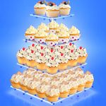 Cupcake Stand with Lights, 4 Tier Cupcake Display, Cupcake Stand for 50 Cupcakes, Light Up Cupcake Tower, Dessert Table Display Set for Weddings, Christmas, Birthday Parties (Blue Light)