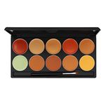 Fashion Colour Studio Finish HD Foundation Palette- 10 High Definition Cream Makeup Shades